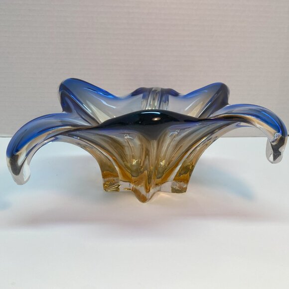 Murano Vase From JI Co. Italy Vintage Cristallo Venezia CCC Hand Blown Vase - Picture 4 of 13